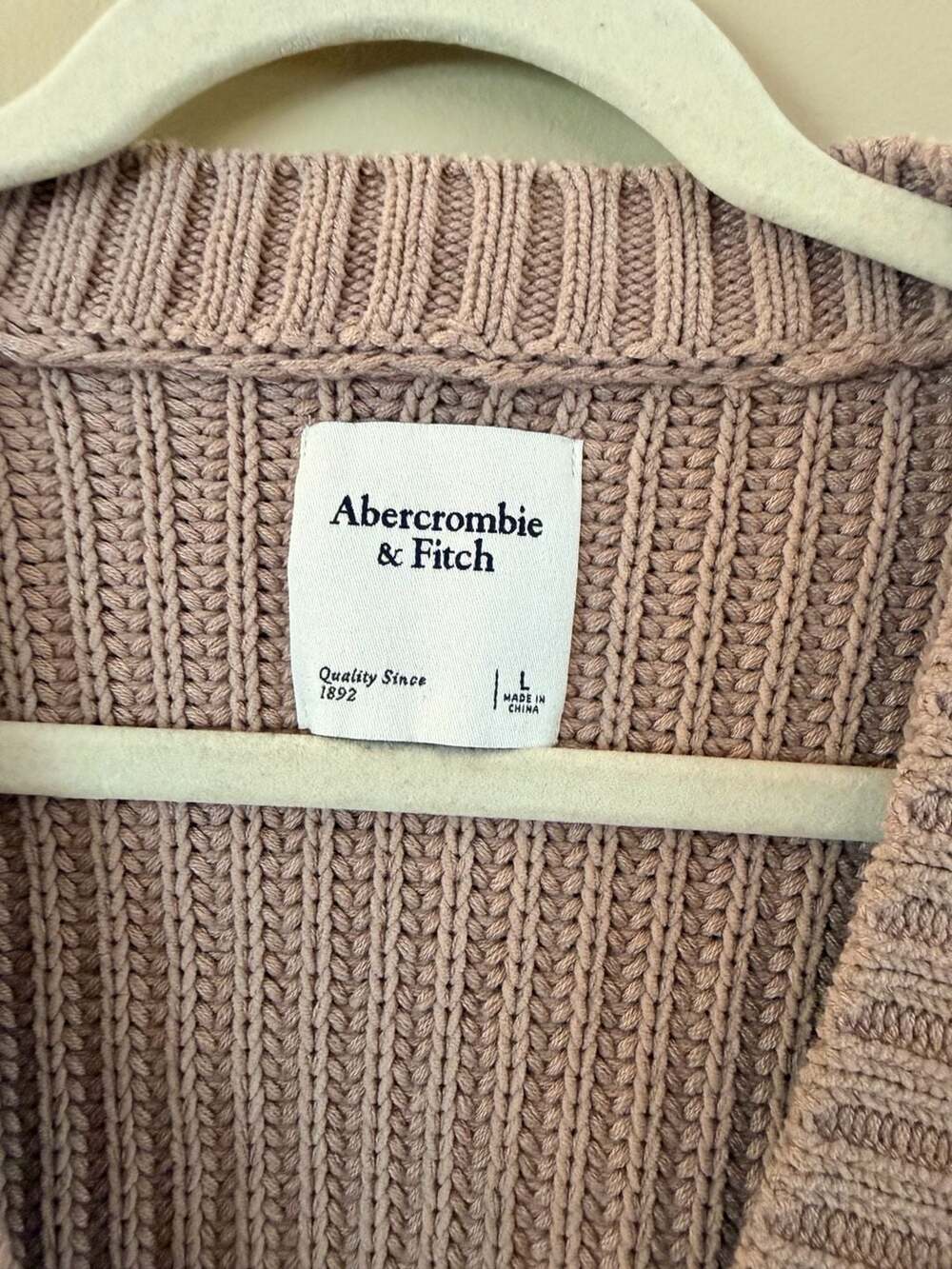 Abercrombie & Fitch Oversized Seed Stitch V-Neck Cardigan - Picture 2 of 4